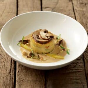 Flan de champiñones - Traiteur de Paris